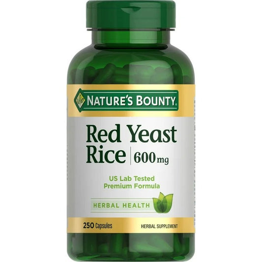 Nature’s Bounty Red Yeast Rice 600 mg | 250 Capsules Exp 06/2026 - Ome's Beauty Mart