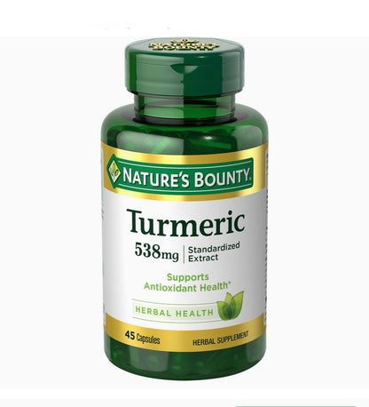 Nature's Bounty Turmeric 538mg Turmeric Curcumin | Antioxidant Support | 45 Capsules Exp 02/2025 - Ome's Beauty Mart