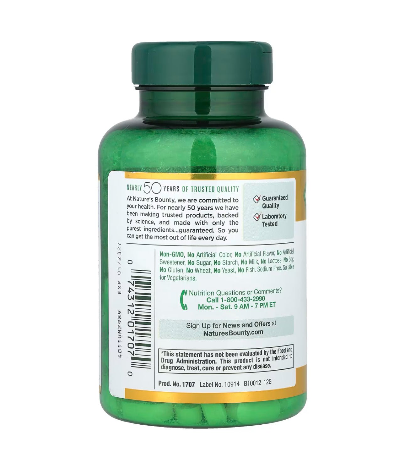 Nature’s Bounty Vitamin C 1000mg | Immune Health | 100 Caplets Exp 12/2025 - Ome's Beauty Mart