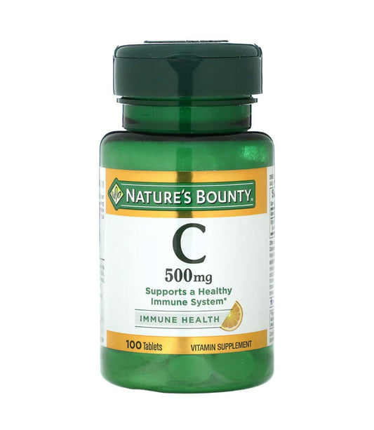 Nature’s Bounty Vitamin C 500mg | Supports a Healthy Immune System | 100 Tablets Exp 12/2025 - Ome's Beauty Mart