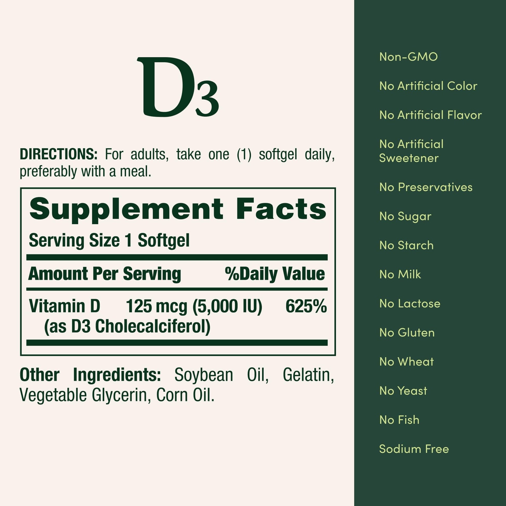 Nature's Bounty Vitamin D3 125 mcg (5000iu) | Immune Support | 240 Rapid Release Softgels Exp 11/2024 - Ome's Beauty Mart