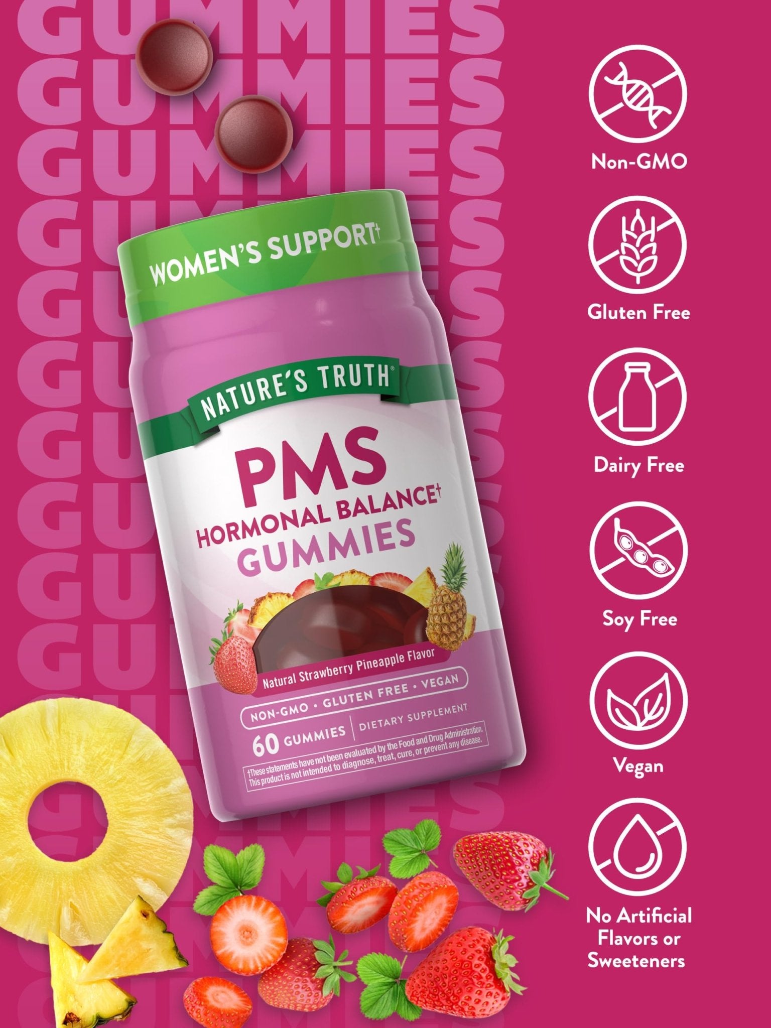 Nature's Truth PMS Hormonal Balance Support Gummies for Women | 60 Gummies Exp 01/2026 - Ome's Beauty Mart