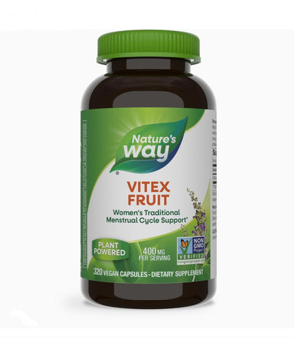 Nature's Way Vitex Fruit | Supports Healthy Menstrual Cycle | 320 capsules Exp 02/2029 - Ome's Beauty Mart