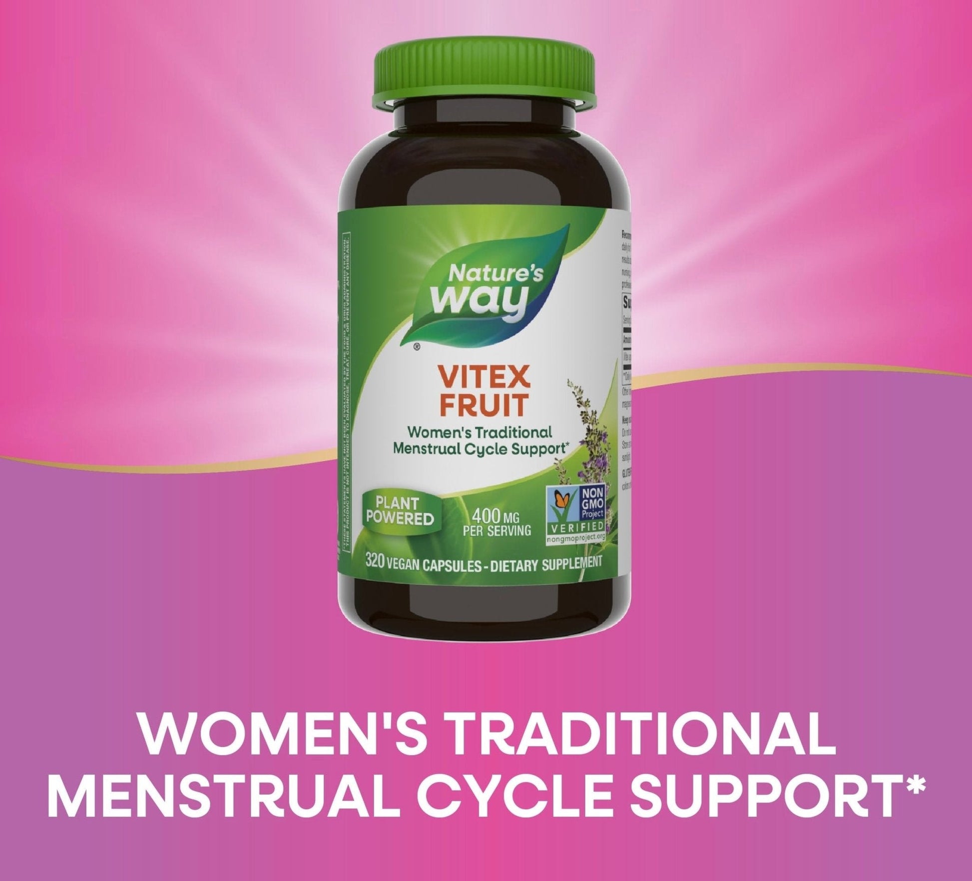 Nature's Way Vitex Fruit | Supports Healthy Menstrual Cycle | 320 capsules Exp 02/2029 - Ome's Beauty Mart