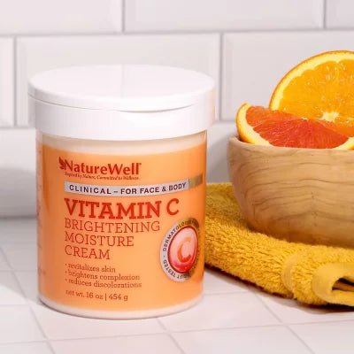 NatureWell Vitamin C Brightening Moisture Cream 16oz - Ome's Beauty Mart