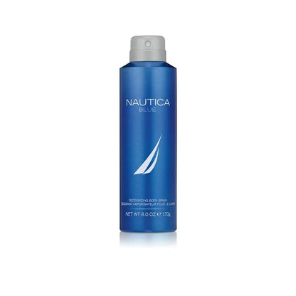 Nautica Blue Deodorizing Body Spray for Men, 6oz/170g - Ome's Beauty Mart