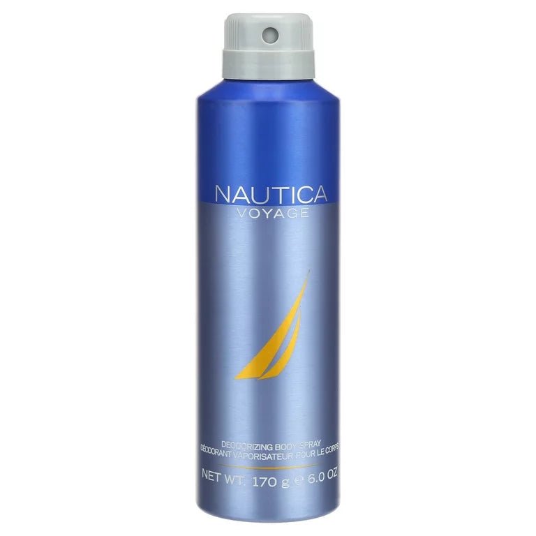 NAUTICA Voyage Deodorant Body Spray for Men, 6.0oz/170g - Ome's Beauty Mart