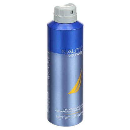 NAUTICA Voyage Deodorant Body Spray for Men, 6.0oz/170g - Ome's Beauty Mart