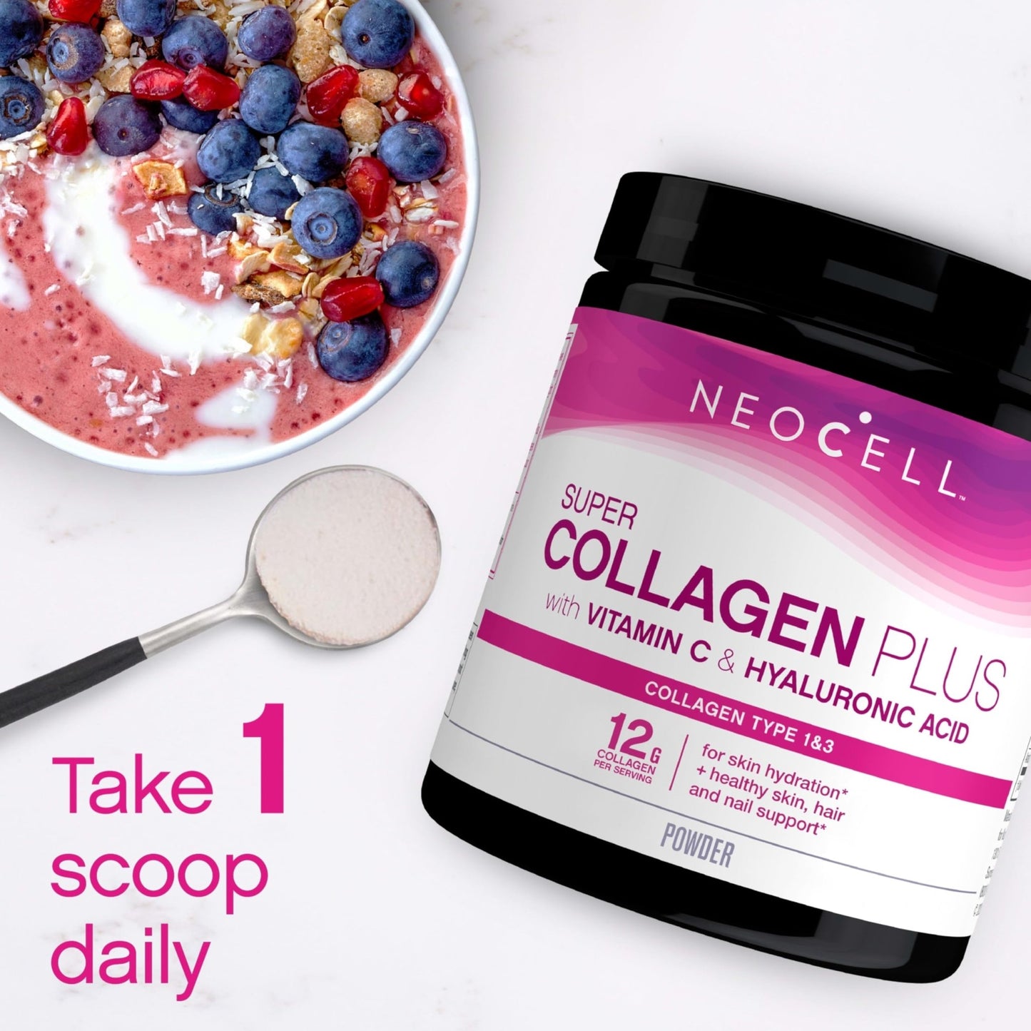 Neocell Super Collagen Plus Vitamin C & Hyaluronic Acid Powder 195g / 6.9oz Exp 08/2025 - Ome's Beauty Mart