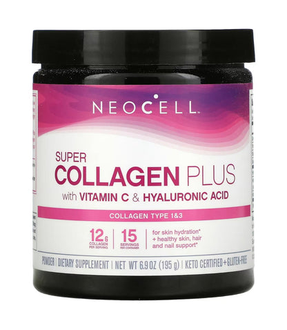Neocell Super Collagen Plus Vitamin C & Hyaluronic Acid Powder 195g / 6.9oz Exp 08/2025 - Ome's Beauty Mart