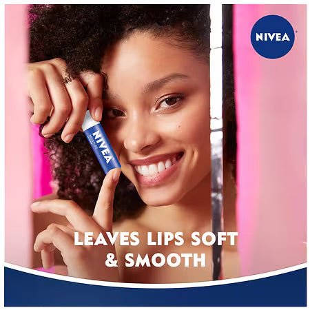 NIVEA Moisture Lip Care, Lip Balm Stick, 0.17 Oz, Pack of 2 - Ome's Beauty Mart