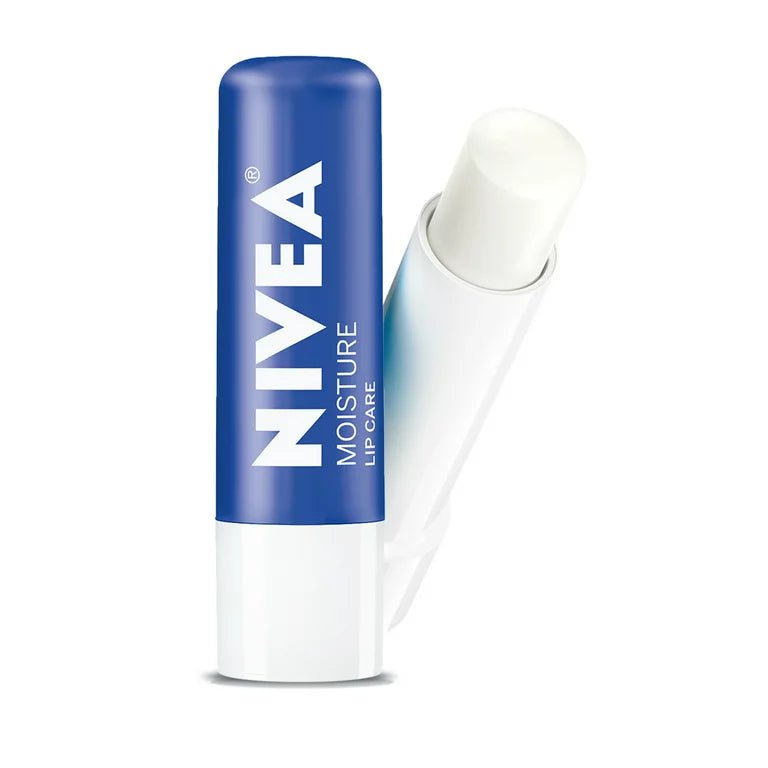 NIVEA Moisture Lip Care, Lip Balm Stick, 0.17 Oz, Pack of 2 - Ome's Beauty Mart