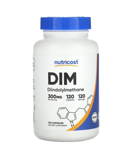 Nutricost DIM (Diindolyl - methane) 300mg | Plus BioPerine 5mg | 120 Capsules | Exp 12/2026 - Ome's Beauty Mart