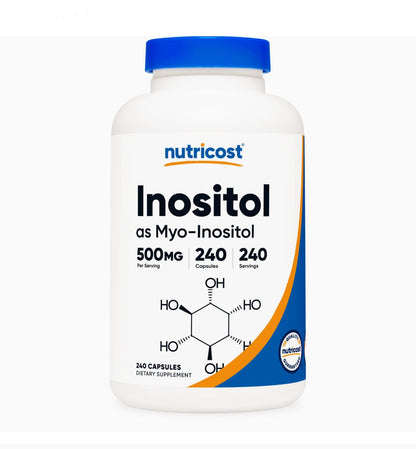 Nutricost Inositol 500mg | Myo-Inositol | 240 Capsules Exp 01/2027 - Ome's Beauty Mart