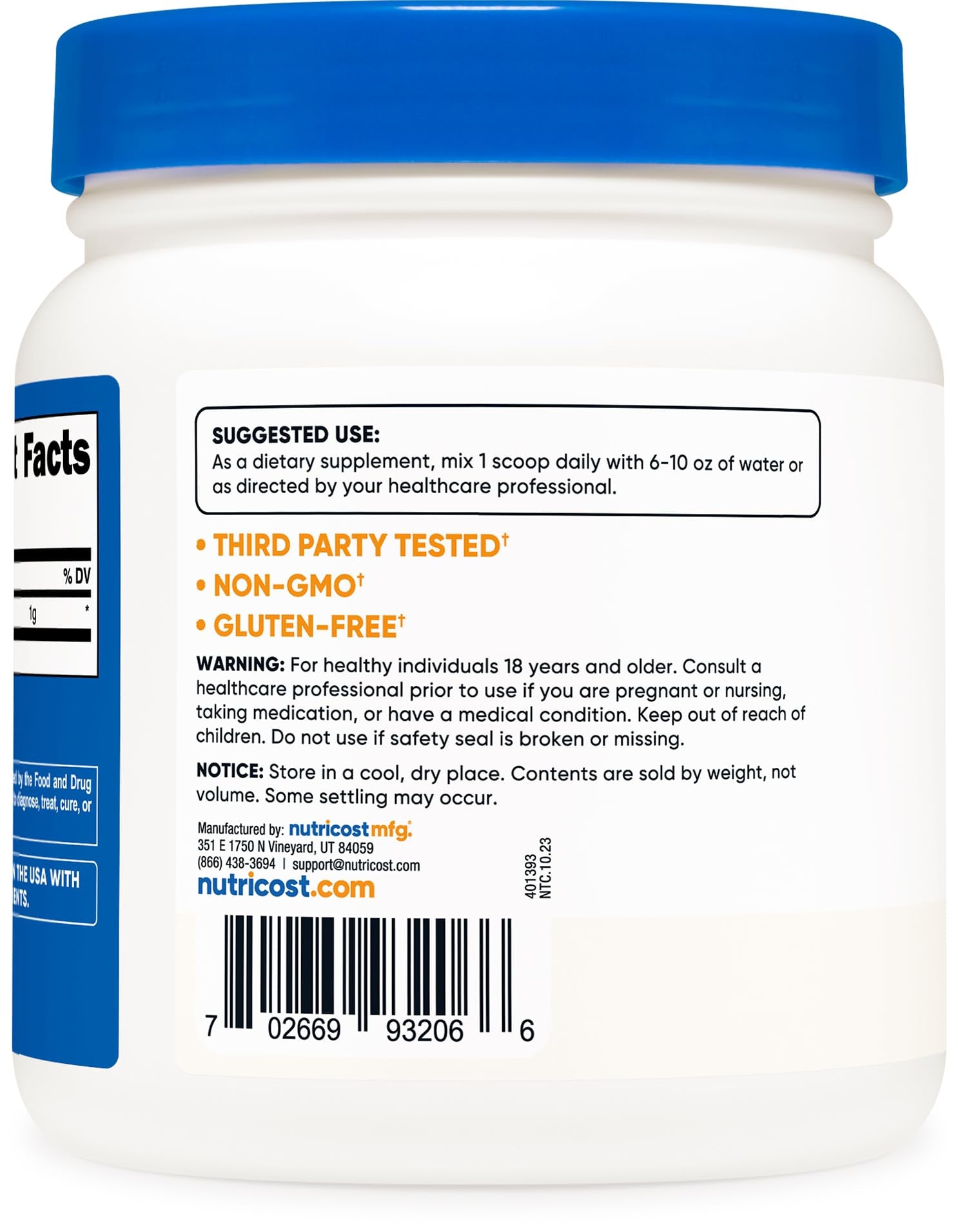 Nutricost Methylsulfonylmethane - MSM Powder 1g (1000mg) | 1g per Serving | 500 Servings | 17.9oz /500g Exp 12/2026 - Ome's Beauty Mart