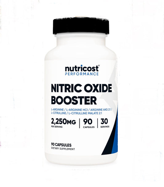 Nutricost Nitric Oxide Booster 2250mg | 750mg Per Casule | 30 Servings | 90 Capsules Exp 08/2027 - Ome's Beauty Mart