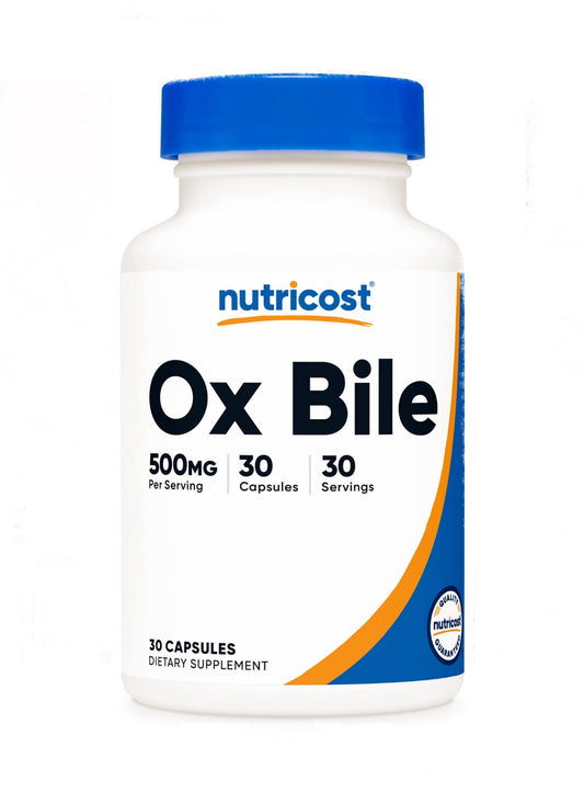 Nutricost Ox Bile Capsules 500mg | Aids Digestion after Gall Bladder Removal | 30 Capsules Exp 06/2027 - Ome's Beauty Mart