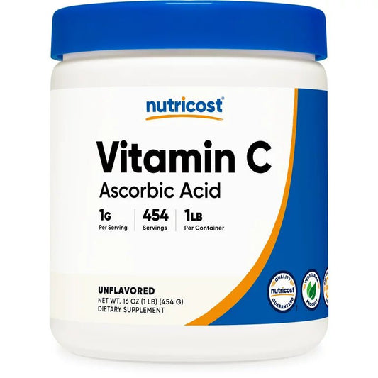 Nutricost Pure Vitamin C (Ascorbic Acid) 1000mg Powder | 454 Servings -Over 1 year supply | 454g/16oz Exp 11/2026 - Ome's Beauty Mart