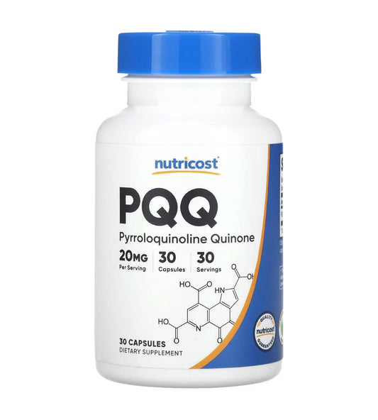 Nutricost PyrroloQuinoline Quinone PQQ 20mg - 30 Capsules Exp 04/2027 - Ome's Beauty Mart