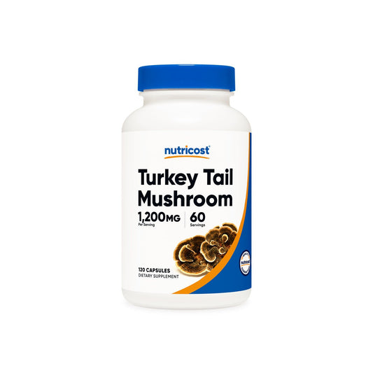 Nutricost Turkey Tail Mushroom 600mg | Supports Healthy Liver Function | Promotes Cellular & Immune Health | 120 Capsules Exp 05/2027 - Ome's Beauty Mart