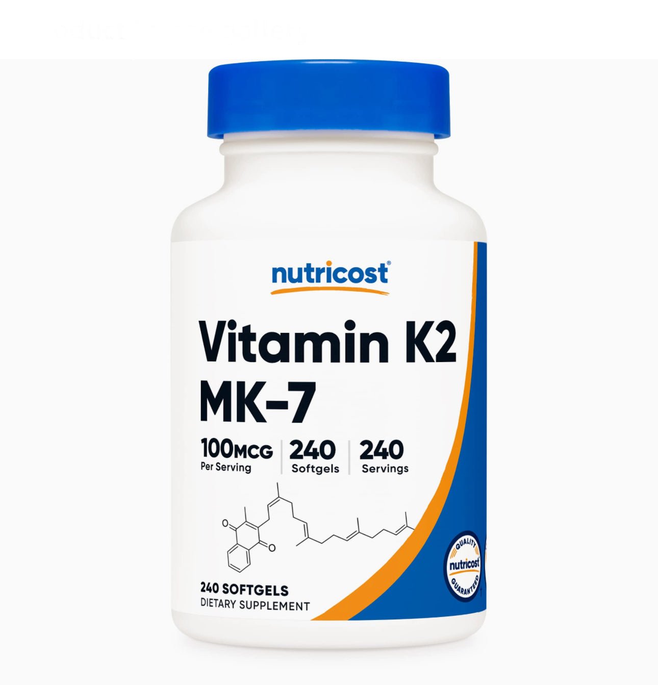 Nutricost Vitamin K2 MK-7 100 mcg | 240 Servings | 240 Softgels Exp 02/2027 - Ome's Beauty Mart