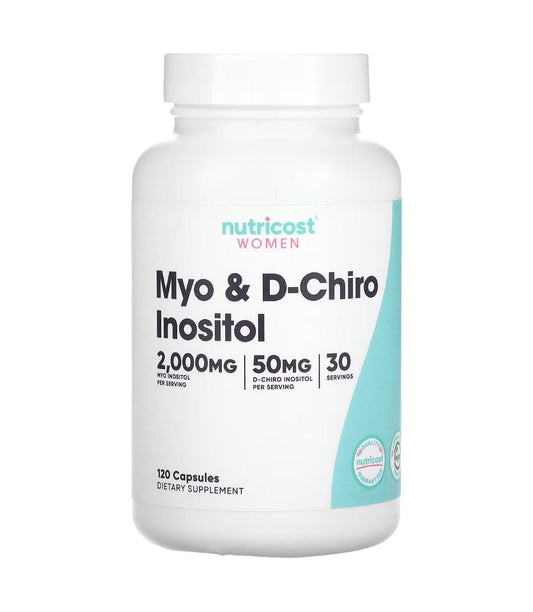 Nutricost Women Myo & D - Chiro Inositol 40:1 Ratio | Supports Hormone Balance and Healthy Ovulation | Promotes Healthy Menstrual Cycle and Ovarian Health | 120 Capsules Exp 06/2027 - Ome's Beauty Mart