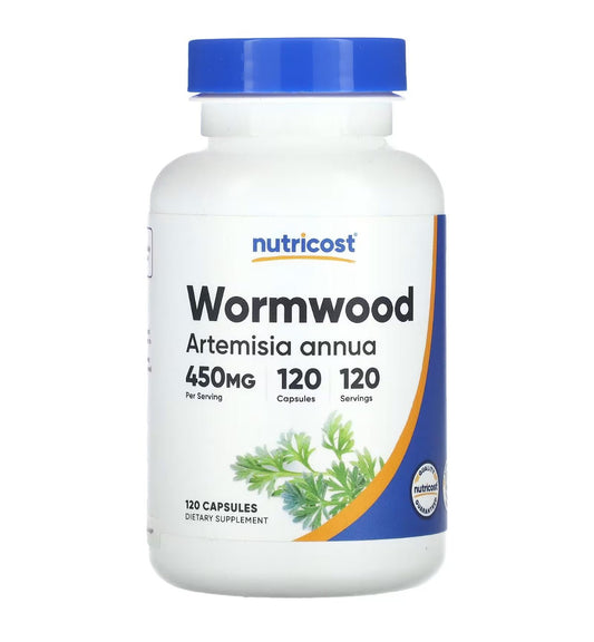 Nutricost Wormwood - Artemesia Annua 450mg | 120 Servings | Gut Cleanser | Digestive Support | 120 Capsules 04/2027 - Ome's Beauty Mart