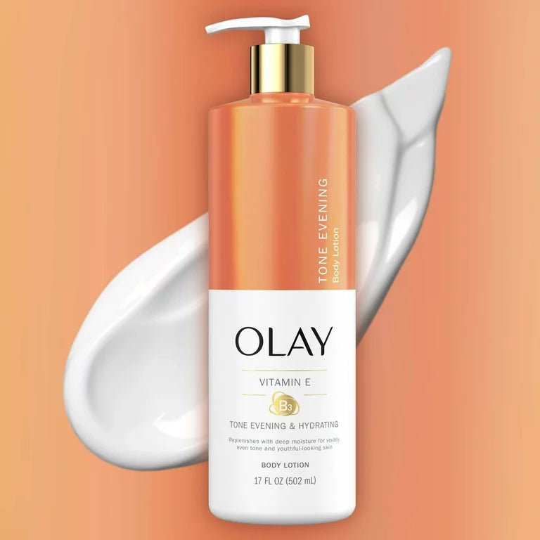 Olay Tone Evening & Hydrating Body Lotion With Vitamin E | Evens out Skin Tone | 17oz/502ml - Ome's Beauty Mart