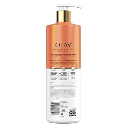 Olay Tone Evening & Hydrating Body Lotion With Vitamin E | Evens out Skin Tone | 17oz/502ml - Ome's Beauty Mart