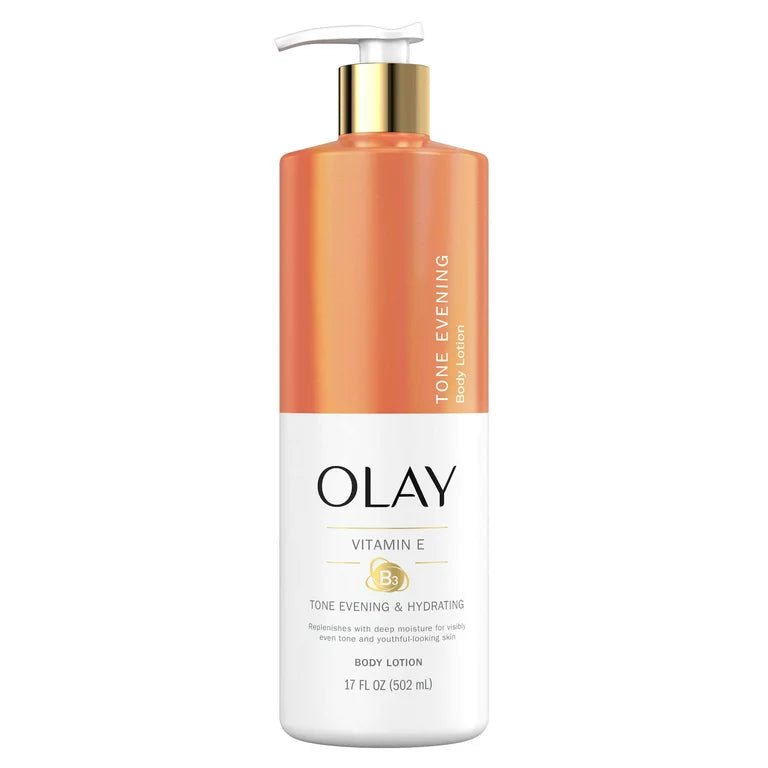 Olay Tone Evening & Hydrating Body Lotion With Vitamin E | Evens out Skin Tone | 17oz/502ml - Ome's Beauty Mart