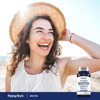 PipingRock Biotin 5000mcg | Highly Absorbable | 150 Quick Release Softgels Exp 04/2027 - Ome's Beauty Mart