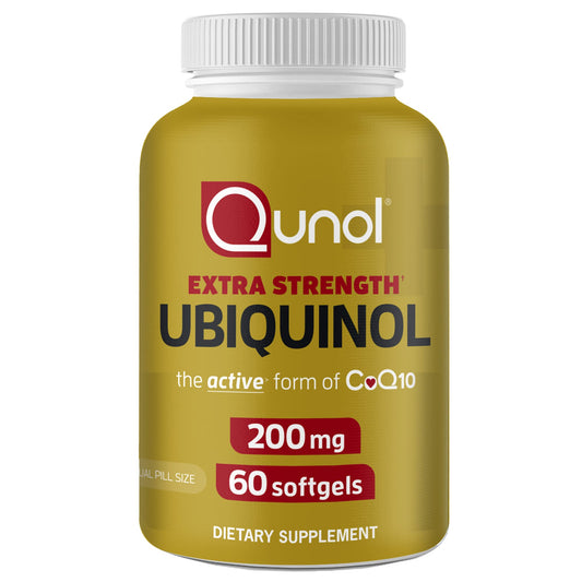 Qunol Ubiquinol 200mg | Active Form of CoQ10 | Antioxidant | Supports Heart and Vascular Health | 60ct Softgels Exp - Ome's Beauty Mart