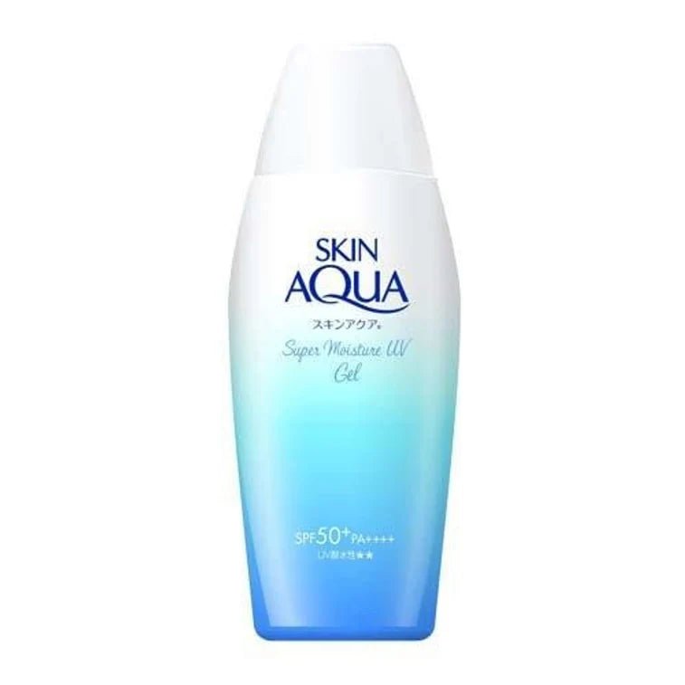 Rohto Skin Aqua UV Super Moisture Gel SPF 50+ PA++++ Sunscreen 110g (With Pump) New Version - Ome's Beauty Mart