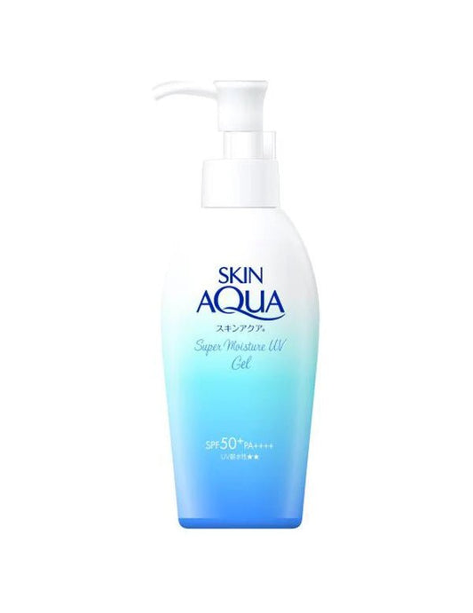 Rohto Skin Aqua UV Super Moisture Gel SPF 50+ PA++++ Sunscreen (With Pump) New Version 140g - Ome's Beauty Mart