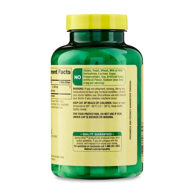 Spring Valley L-Lysine | Amino Acid Supplement | 1000 mg 100 Tablets - Ome's Beauty Mart