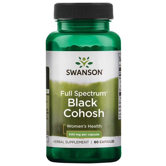 Swanson Black Cohosh 540mg | Supports Women’s Health | Hormonal and Perimenopause Support | 60 Capsules Exp 02/2027 - Ome's Beauty Mart