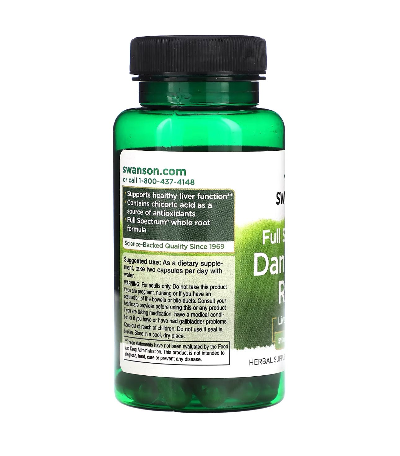 Swanson Dandelion Root 515mg | Supports Healthy Liver Function | 60 Capsules Exp 10/2026 - Ome's Beauty Mart