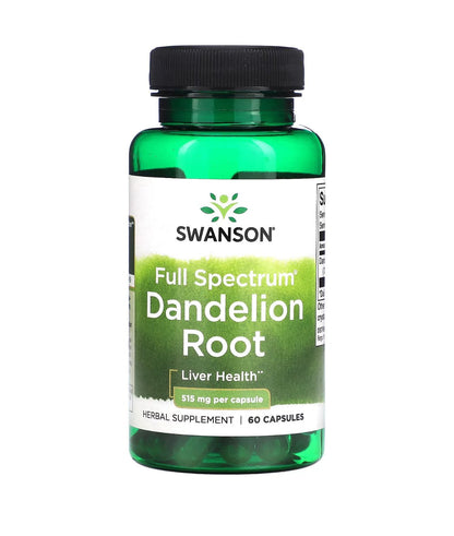 Swanson Dandelion Root 515mg | Supports Healthy Liver Function | 60 Capsules Exp 10/2026 - Ome's Beauty Mart