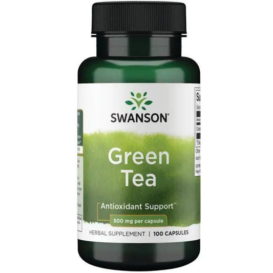 Swanson Green Tea 500mg |Antioxidant Support | 100 Capsules Exp 02/2027 - Ome's Beauty Mart