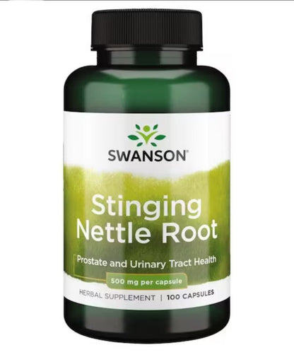 Swanson Stinging Nettle Root 500mg | Prostate and Urinary Tract Health | 100 Capsules Exp SMUDGED (but 03/2026 batch see last picture ) - Ome's Beauty Mart