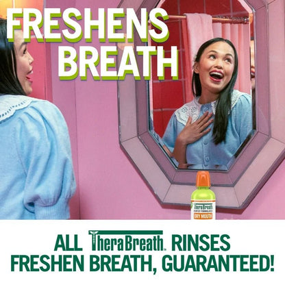 Therabreath Dry Mouth Oral Rinse | Mouth Wash | Relieves Dry Mouth Symptoms | Dentist Formulated | Tingling Mint - 16oz Exp 03/2025 - Ome's Beauty Mart