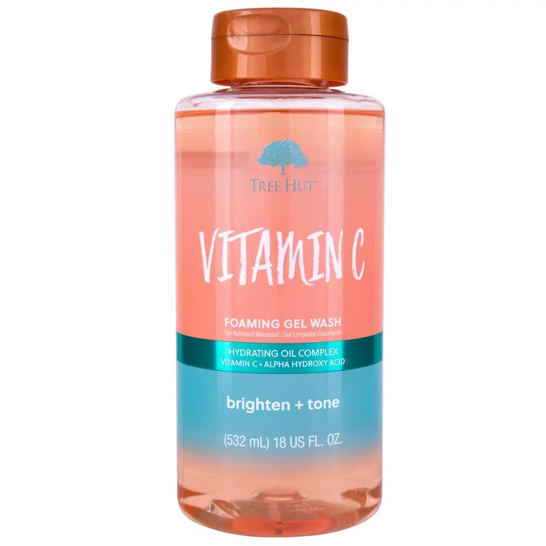 Tree Hut Vitamin C Foaming Gel Body Wash | Brighten + Tone | 18oz / 532ml - Ome's Beauty Mart