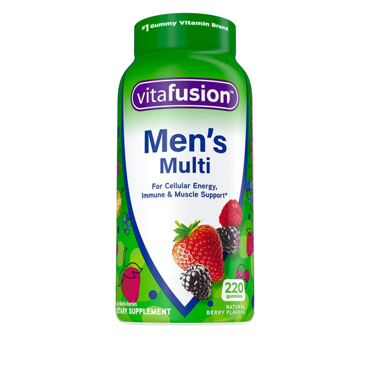 Vitafusion Gummy Vitamins for Men | Berry Flavored Daily Multivitamins for Men | 220 gummies Exp 08/2025 - Ome's Beauty Mart