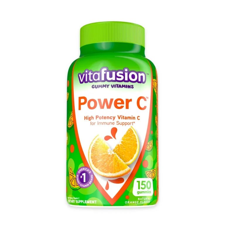 Vitafusion Power C Vitamin C Gummies | Immune Support | Orange Flavored | 150 Gummies Exp 03/2025 - Ome's Beauty Mart