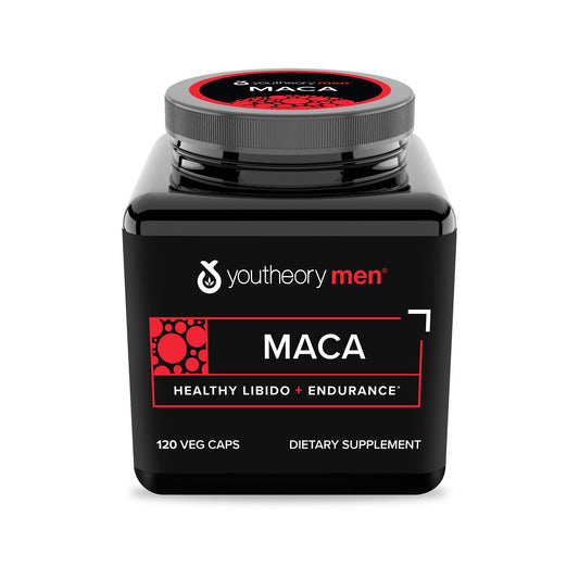 Youtheory Men's Maca Advanced with Peruvian Ginseng | Boosts Energy & Endurance | Supports Healthy Libido | 120 Capsules Exp 12/2026 - Ome's Beauty Mart