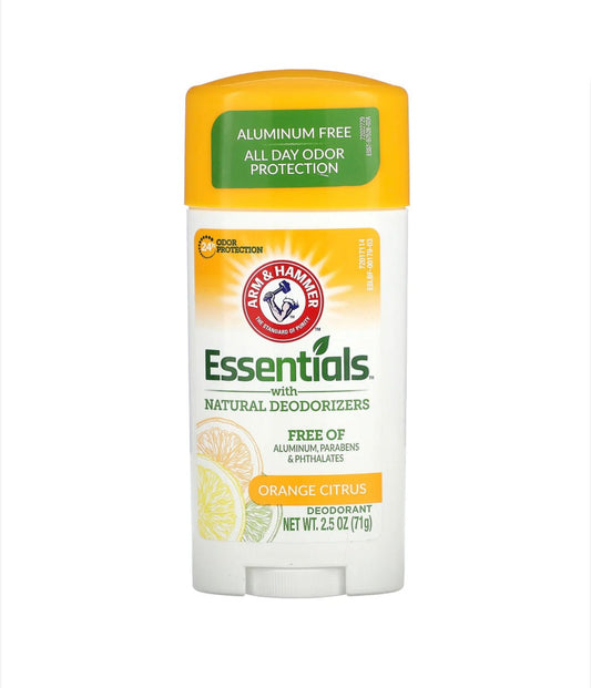 ARM & HAMMER Essentials Deodorant- Orange Citrus 2.5oz 71g - Ome's Beauty Mart