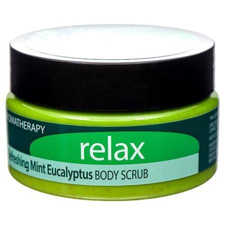 Aromatherapy Relax Refreshing MINT Eucalyptus Body Scrub 8 Oz - Ome's Beauty Mart