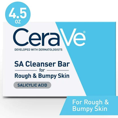 CeraVe SA Cleanser Bar for Rough & Bumpy Skin 4.5oz 128g - Ome's Beauty Mart