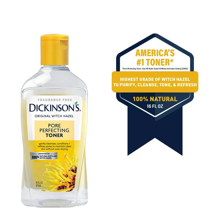 Dickinson's Original Witch Hazel Pore Perfecting Toner, 100% Natural, 16 fl oz - Ome's Beauty Mart