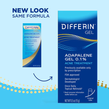 Differin Adapalene Acne Treatment Gel 0.1% Adapalene 15ml - Ome's Beauty Mart